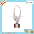 stretch metal pole with diamond curtain finial